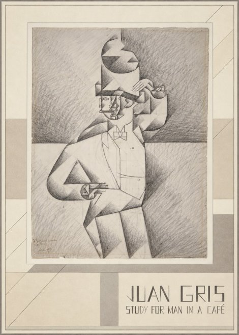 Juan Gris Study for Man in a Café No3 - Plakat