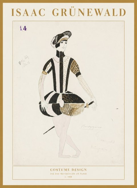 Isaac Grünewald Costume Design IX No1 - Plakat