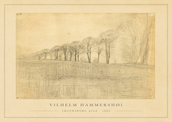 Vilhelm Hammershøi Jægersborg Allé No1 - Plakat