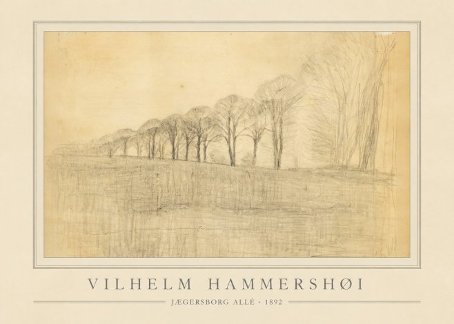 Vilhelm Hammershøi Jægersborg Allé No3 - Plakat