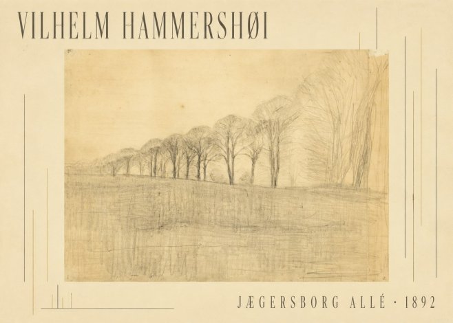 Vilhelm Hammershøi Jægersborg Allé No5 - Plakat