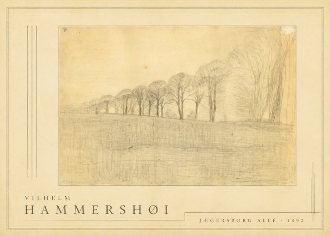 Vilhelm Hammershøi Jægersborg Allé No6 - Plakat
