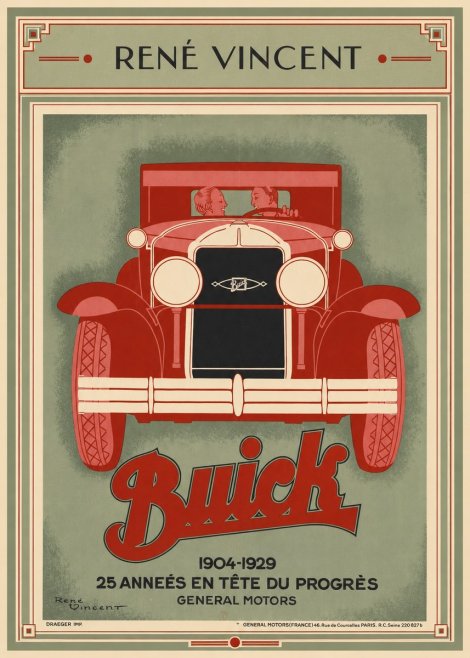 René Vincent Buick - 25 Années En Tête Du Progrès No1 - Plakat