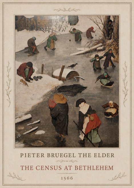 Pieter Bruegel The Census at Bethlehem II No1 - Plakat