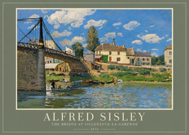 Sisley The Bridge at Villeneuve-la-garenne No5 - Plakat