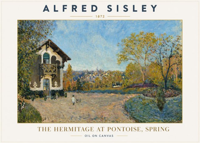 Sisley The Hermitage at Pontoise, Spring No6 - Plakat
