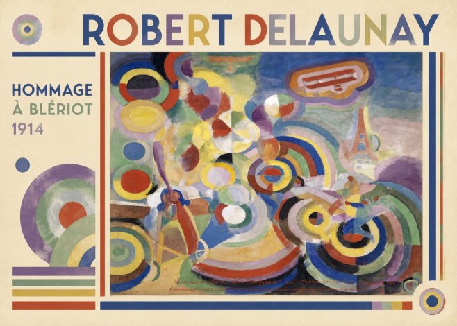 Robert Delaunay Hommage À Blériot 1914 No1 - Plakat