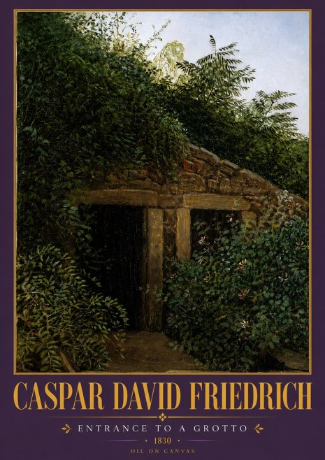 Caspar David Friedrich Entrance to a Grotto No5 - Plakat