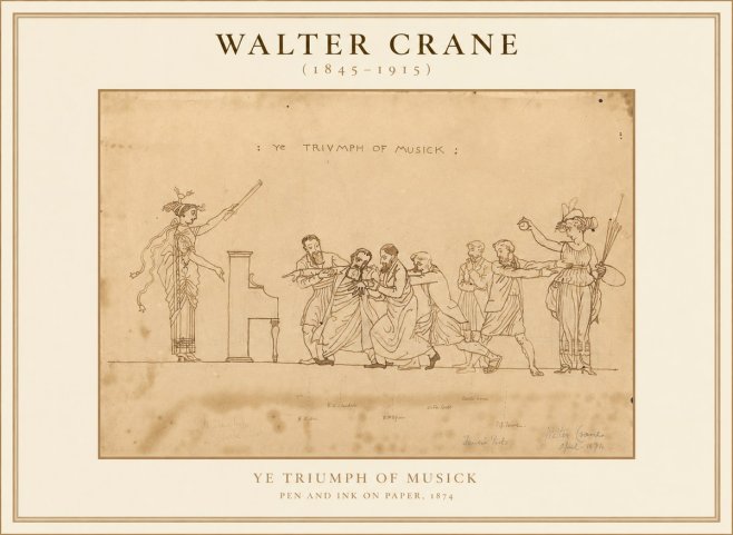 Walter Crane Ye Triumph of Musick No1 - Plakat