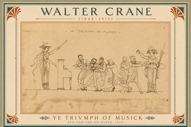 Walter Crane Ye Triumph of Musick No6 - Plakat