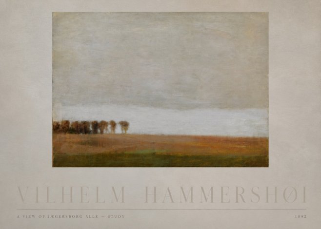Vilhelm Hammershøi A View of Jægersborg Allé - Study No4 - Plakat