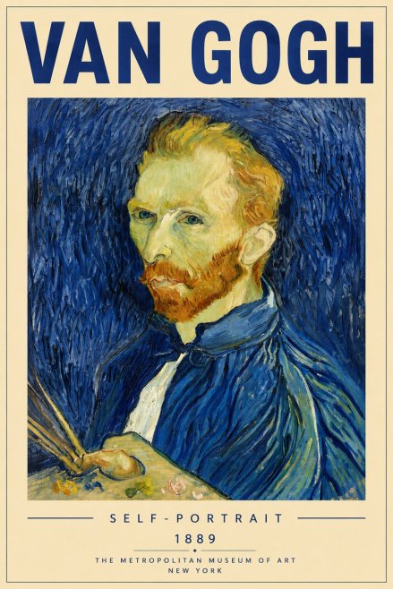 Van Gogh Self-portrait No5 - Plakat