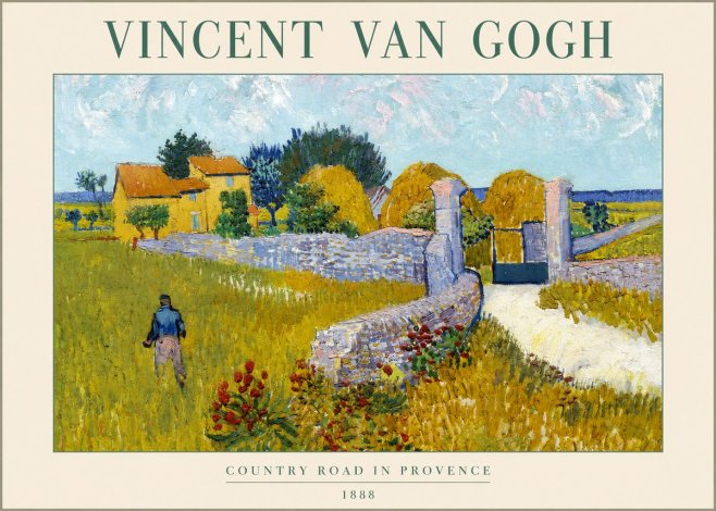 Van Gogh Country Road in Provence No2 - Plakat