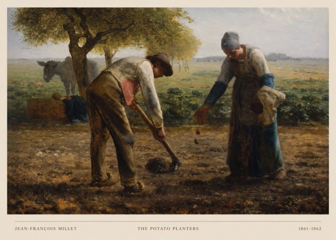 Jean-François Millet The Potato Planters No6 - Plakat