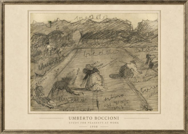 Umberto Boccioni Study for Peasants at Work No1 - Plakat