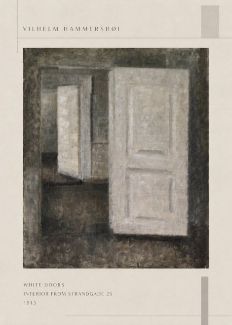 Vilhelm Hammershøi White Doors No5 - Plakat