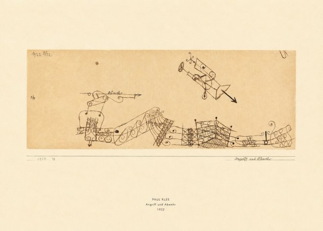 Paul Klee Angriff Und Abwehr No4 - Plakat