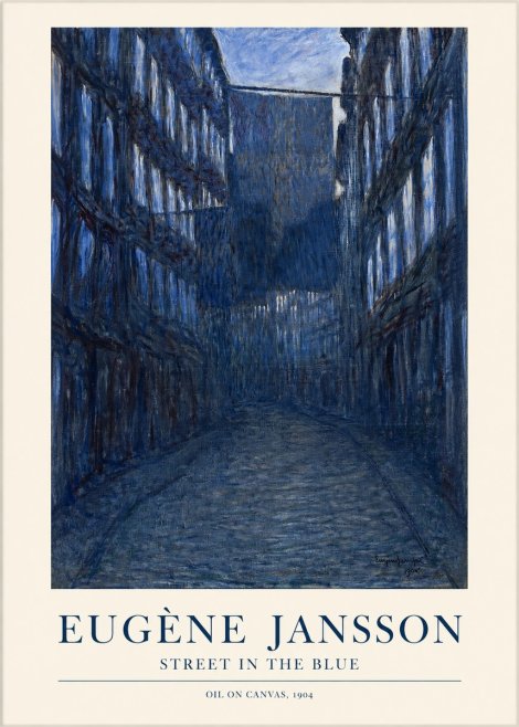 Eugène Jansson Street in the Blue No1 - Plakat