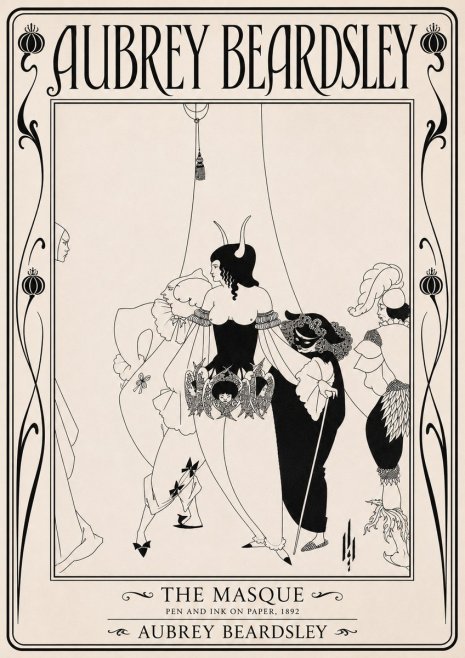 Aubrey Beardsley The Masque No5 - Plakat