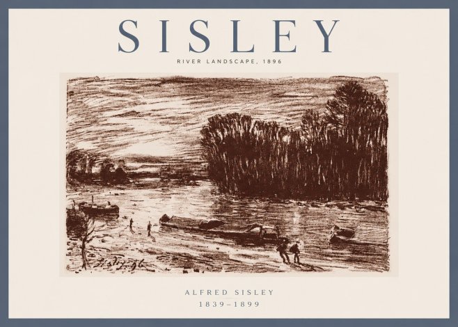 Sisley River Landscape No5 - Plakat