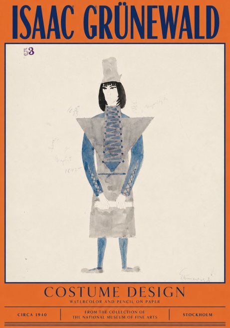 Isaac Grünewald Costume Design X No2 - Plakat
