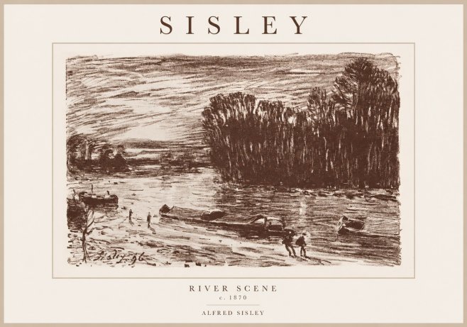 Sisley River Scene No1 - Plakat