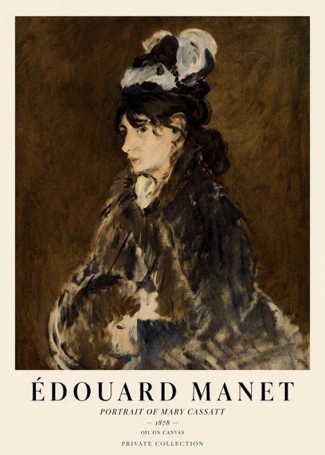 Édouard Manet Young Woman in a Hat V No2 - Plakat