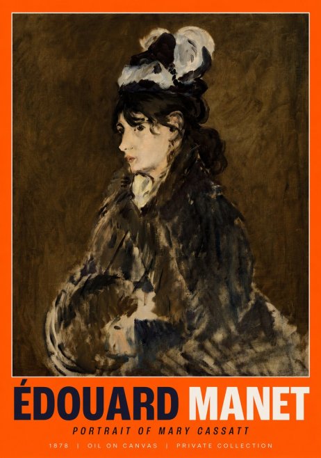 Édouard Manet Young Woman in a Hat V No3 - Plakat
