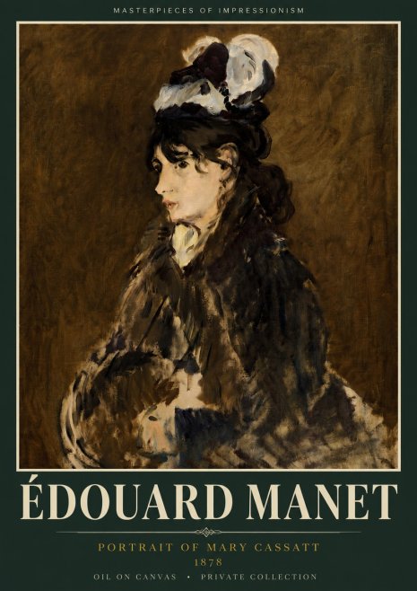 Édouard Manet Young Woman in a Hat V No4 - Plakat
