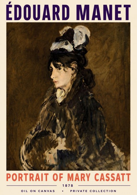 Édouard Manet Young Woman in a Hat V No5 - Plakat