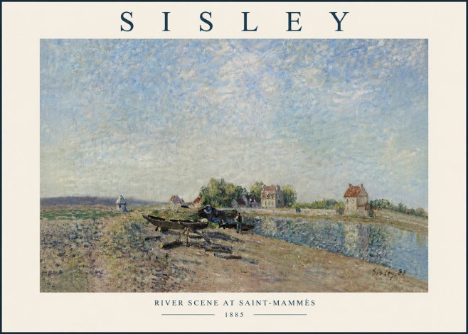 Sisley River Scene at Saint-mammès No6 - Plakat