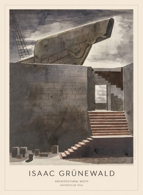Isaac Grünewald Architectural Motif II No1 - Plakat