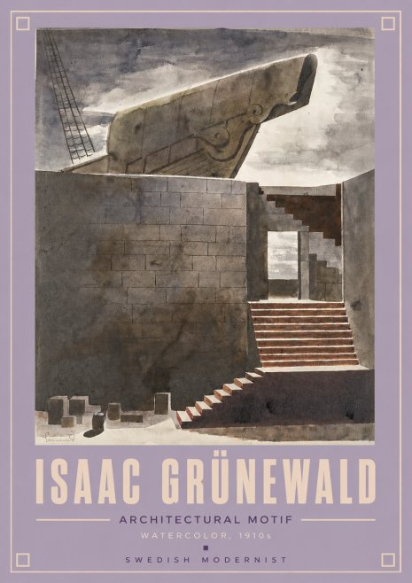 Isaac Grünewald Architectural Motif II No4 - Plakat