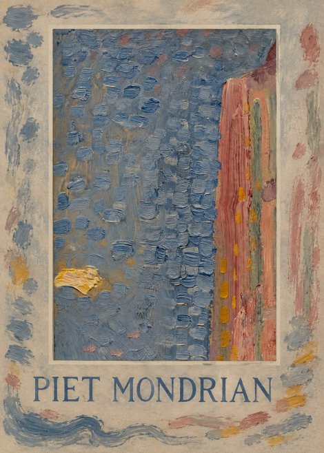 Piet Mondrian Façade in Sunlight No3 - Plakat