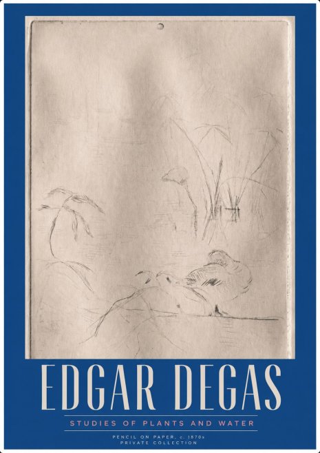 Edgar Degas Studies of Plants and Water No3 - Plakat