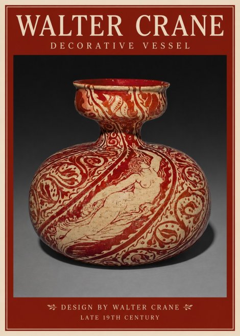 Walter Crane Decorative Vessel No2 - Plakat