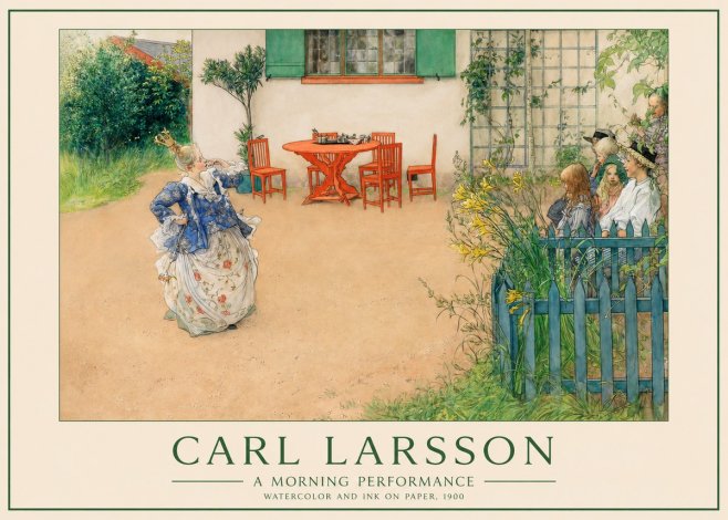 Carl Larsson A Morning Performance No1 - Plakat