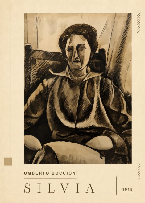Umberto Boccioni Silvia No3 - Plakat