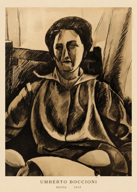 Umberto Boccioni Silvia No6 - Plakat