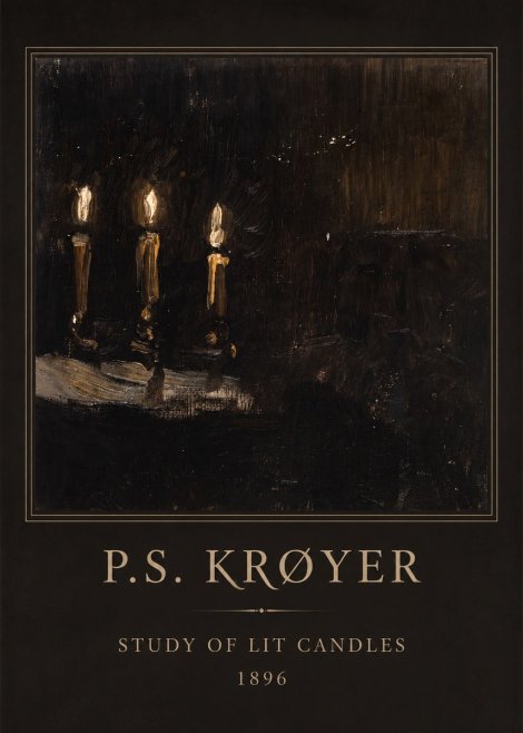 P.S. Krøyer Study of Lit Candles No4 - Plakat