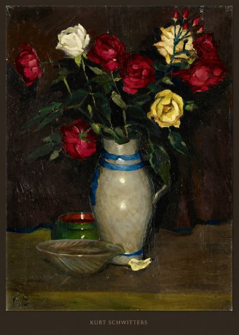 Kurt Schwitters Still Life with Roses No6 - Plakat