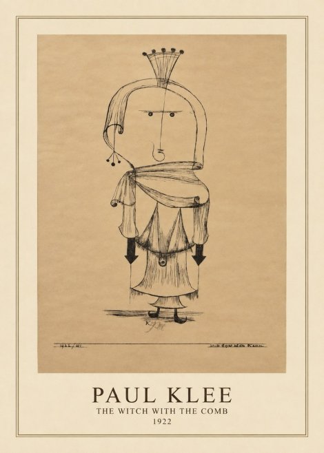 Paul Klee The Witch with the Comb No4 - Plakat