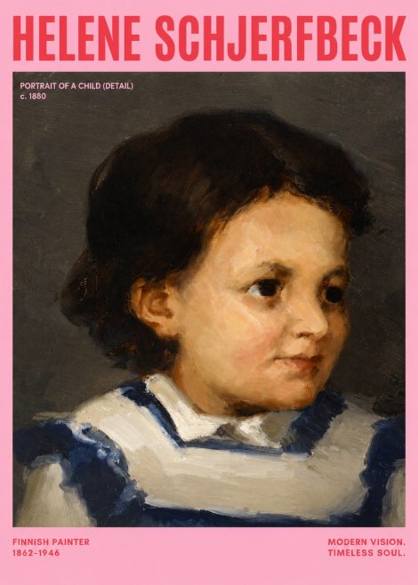 Helene Schjerfbeck Portrait of a Child (Detail) No2 - Plakat