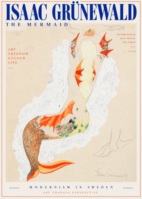 Isaac Grünewald The Mermaid No4 - Plakat