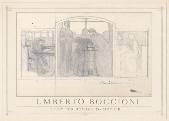 Umberto Boccioni Study for Homage to Mother No1 - Plakat