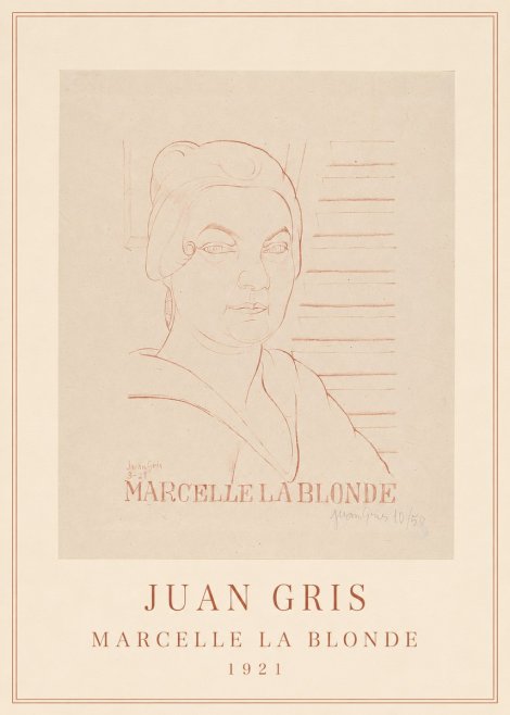 Juan Gris Marcelle La Blonde No1 - Plakat