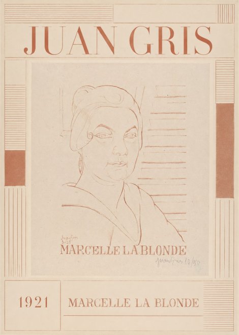 Juan Gris Marcelle La Blonde No5 - Plakat