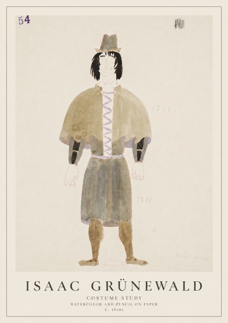 Isaac Grünewald Costume Study V No1 - Plakat