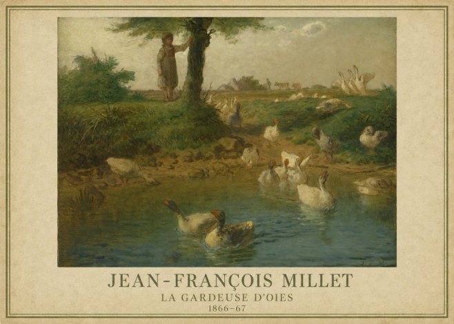 Jean-François Millet La Gardeuse D'oies No1 - Plakat