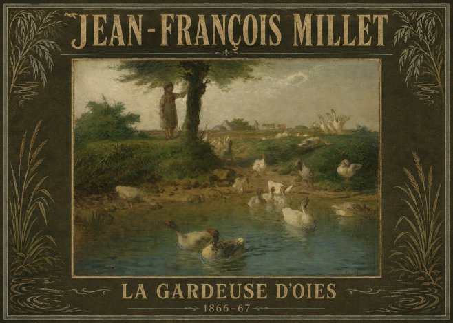 Jean-François Millet La Gardeuse D'oies No4 - Plakat